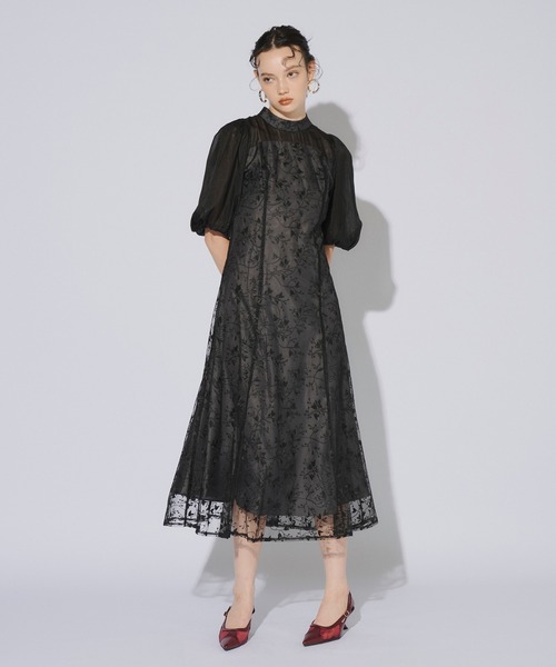 ANDRESD ドレス オーガンジースリーブドレス / organdy sleeve dress