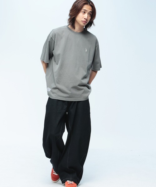 WOODENDOLL ジーンズ ボタンフライ ブラックデニム カーブパンツ