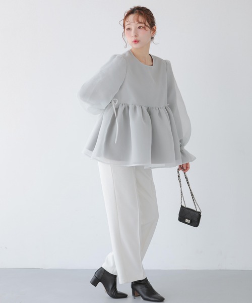 Fit more（フィットモア） クリンクルシアーオーガンジーボリューム