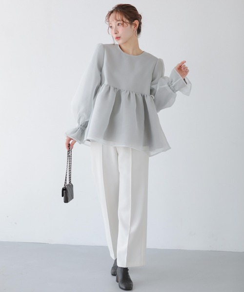 Fit more（フィットモア） クリンクルシアーオーガンジーボリューム