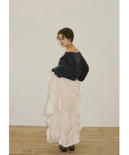 NOTRE emor（ノートルエモア） スカート elan drape skirt : ZOZOTOWN
