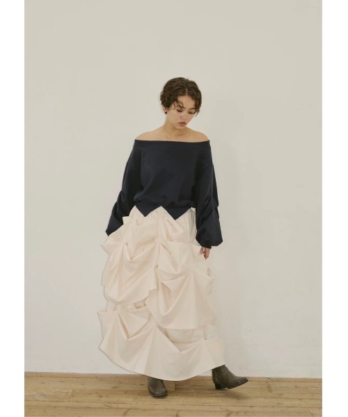 NOTRE emor（ノートルエモア） スカート elan drape skirt : ZOZOTOWN