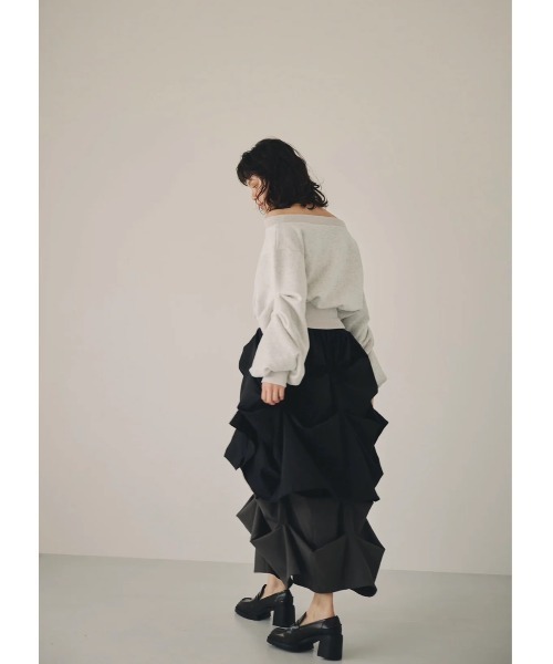NOTRE emor（ノートルエモア） スカート elan drape skirt : ZOZOTOWN