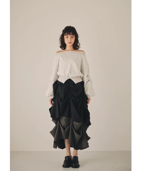NOTRE emor（ノートルエモア） スカート elan drape skirt : ZOZOTOWN