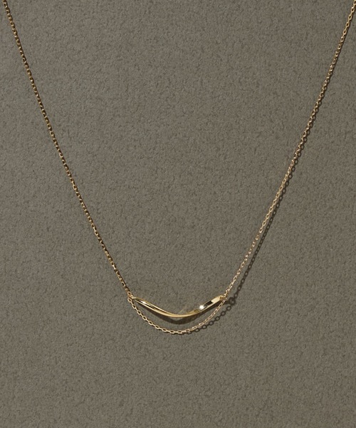 JUPITER ネックレス 「K18」ゴールドラインバーネックレス/金属