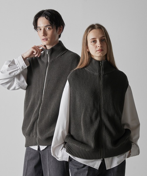 CLEL（クレイル） ベスト ジレ 「CLEL」Loose low gauge driver's knit