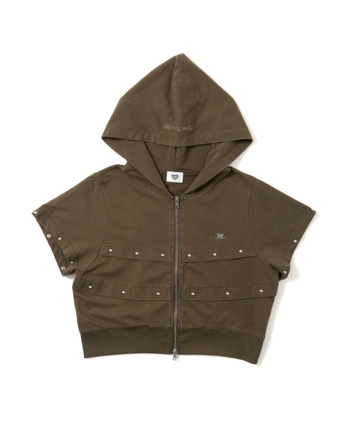 HTH パーカー short sleeve zip hoodie レディース : ZOZOTOWN Yahoo