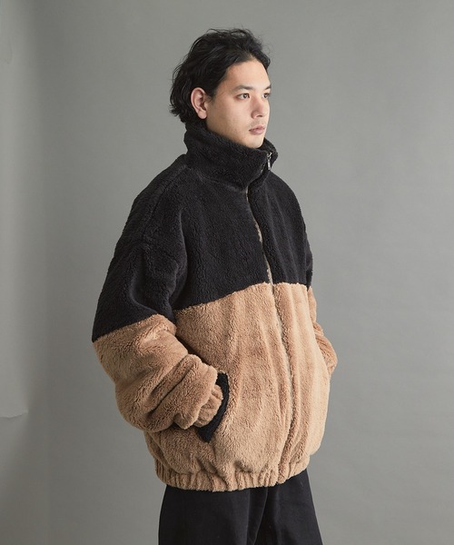 VIBGYOR ブルゾン アウター シャギースタンドZIPジャケット(CN) メンズ