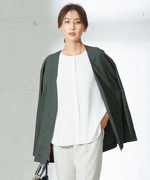 ICB（アイシービー） ジャケット ノーカラージャケット 「洗える