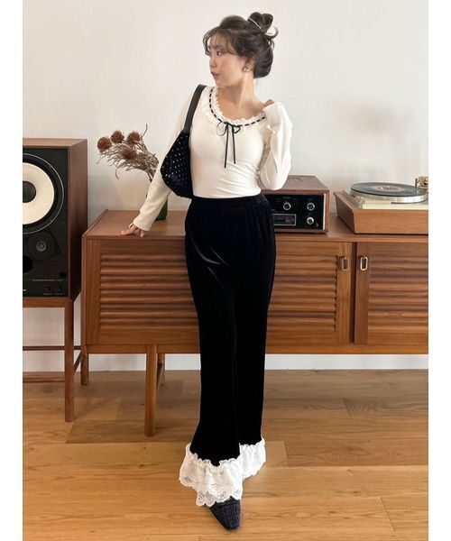 LILY BROWN（リリーブラウン） パンツ バリエーションフリルパンツ