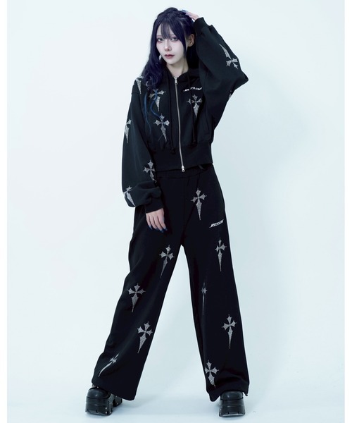 REFLEM（レフレム） パーカー 「REFLEM/レフレム」クロス総柄ライン