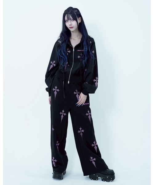 REFLEM（レフレム） パーカー 「REFLEM/レフレム」クロス総柄ライン