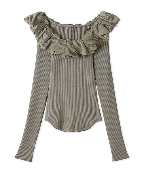 SNIDEL（スナイデル） ニット セーター シアーフリルニットプル