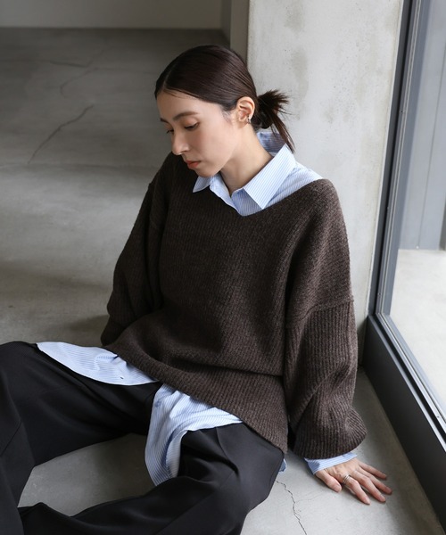 select MOCA（セレクトモカ） ニット セーター Vネックオーバーサイズ