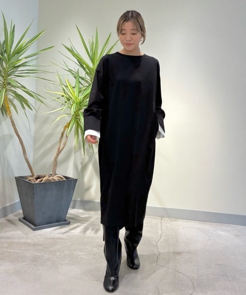 LE PHIL（ル フィル） ワンピース マットダンボールコンビワンピース