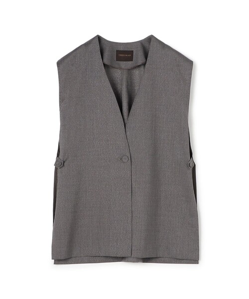 TOMORROWLAND collection ベスト ジレ ラメグレー Vネックジレ