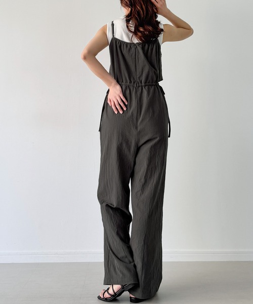 JUNOAH（ジュノア） サロペット オーバーオール サイドオープンリボン