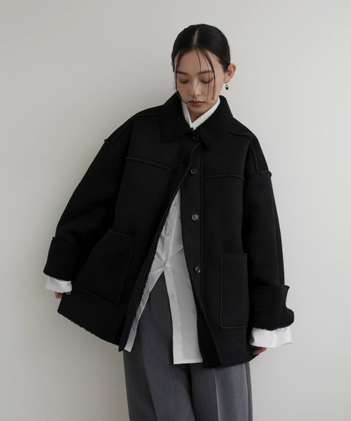 hellam（ヘラム） ムートンコート ボアコート ムートンボア