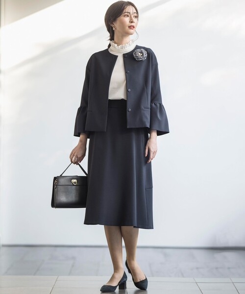 組曲（KUMIKYOKU） ジャケット ノーカラージャケット 「KUMIKYOKU NAVY