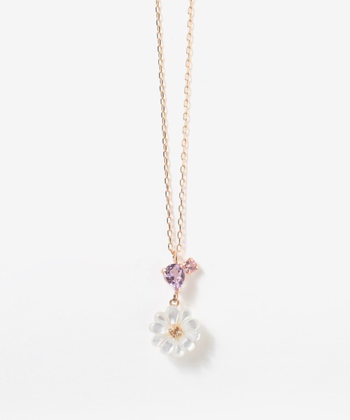 BLOOM（ブルーム） ネックレス 2月誕生花 K10 ピンクゴールド