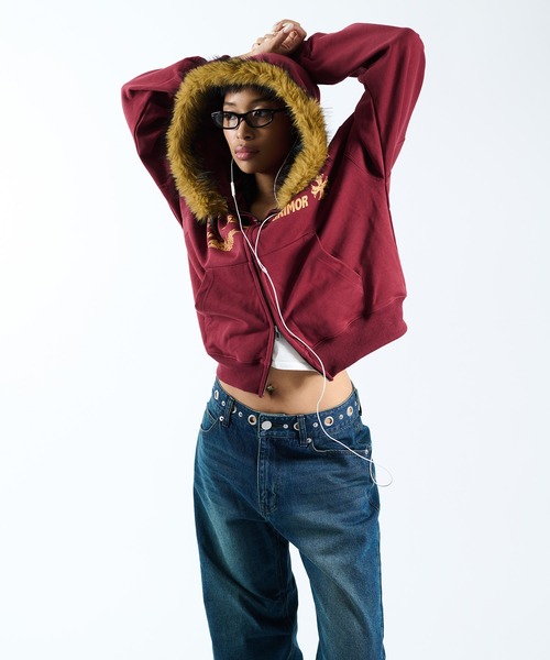 FTW パーカー FRONT LOGO ZIP UP FUR HOODIE レディース メンズ