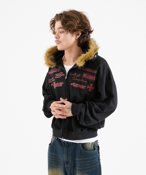 FTW パーカー FRONT LOGO ZIP UP FUR HOODIE レディース メンズ