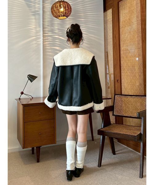 LILY BROWN（リリーブラウン） ブルゾン アウター ビックカラーボア