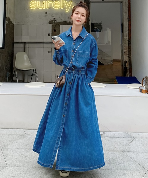 Doula Doula（ドゥーラドゥーラ） ワンピース デニムフレアロング