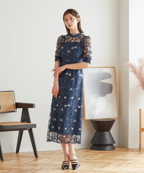 niana（ニアナ） ドレス アンティーク刺繍レースワンピースパーティー