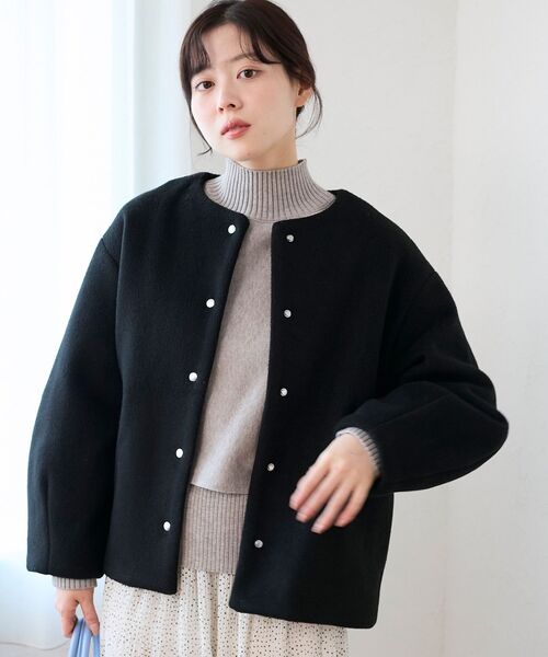 Chloe（クロエ） ノーカラーコート 34 ブラック レディース : ZOZOTOWN