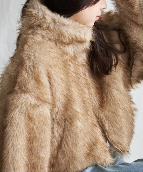 VENCE EXCHANGE ブルゾン アウター フェイクファーショート丈ダブル