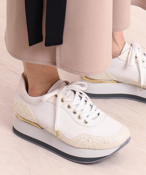 diana（プラスダイアナ） スニーカー グリッター 厚底クラシック
