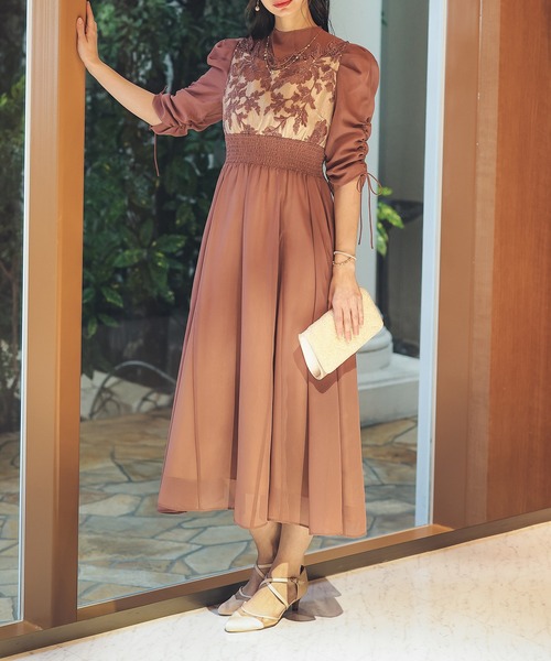 Dorry Doll（ドリードール） ドレス フラワーレース×オーガンジー