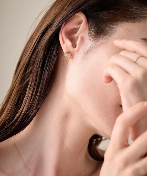 ete（エテ） ピアス ビジュー サークル ピアス レディース : ZOZOTOWN