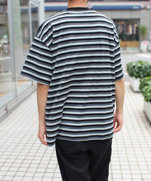 XLARGE（エクストラ ラージ） tシャツ STRIPED S/S TEE 胸元刺繍