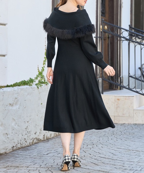 tocco closet（トッコ クローゼット） ワンピース ファー付きケープ