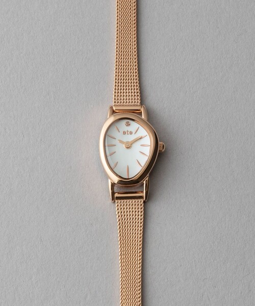 ete（エテ） 腕時計 ダイヤモンド ジェムフェイス メッシュベルト
