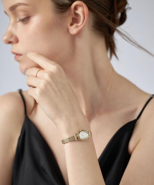 ete（エテ） 腕時計 ダイヤモンド ジェムフェイス メッシュベルト