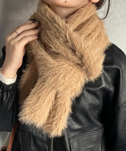 sakishimatokyo マフラー ストール シャギーニットマフラー レディース