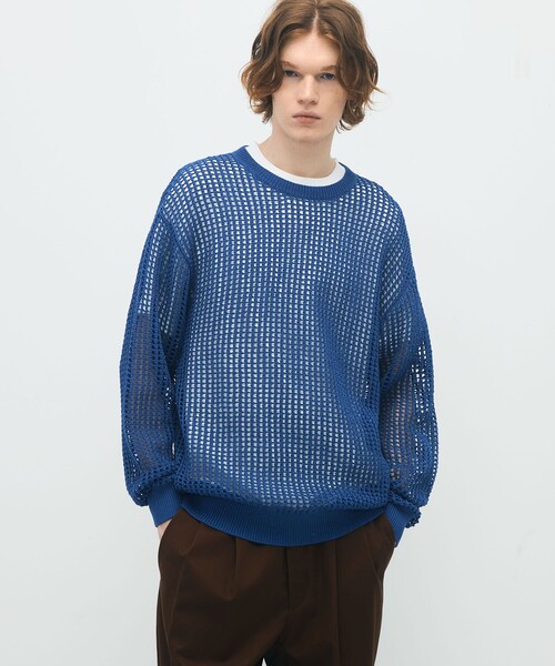 CABaN（キャバン） セーター ニット コットンメッシュ クルーネック