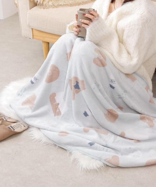 ブランケット よふかしbearマイクロブランケット 100cm×140cm