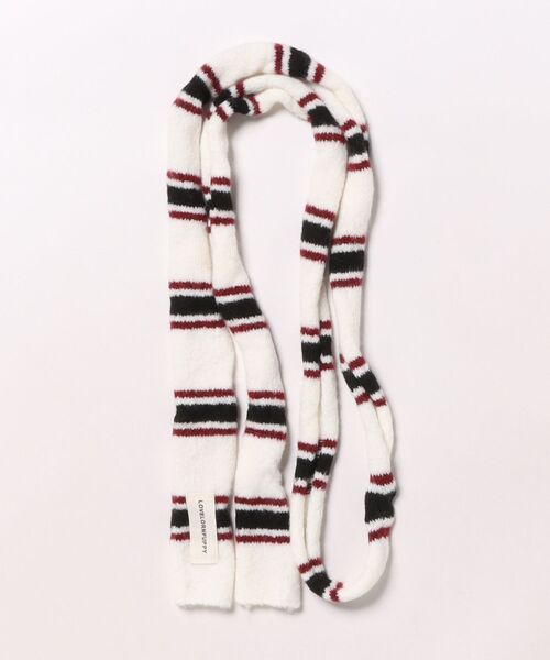 マフラー ストール Y2Kパネル細ボーダーマフラー レディース