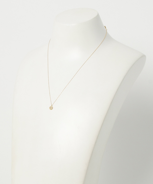con affetto ネックレス K18ダイヤラウンドネックレス レディース
