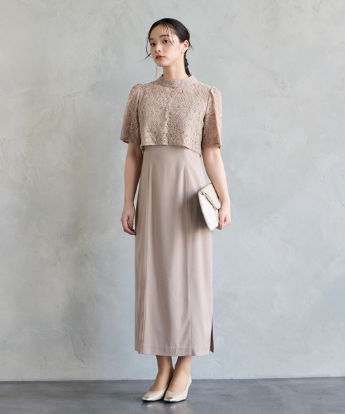 AIMER（エメ） ドレス ペイズリー柄ブラウス付マルチWAYタイトライン