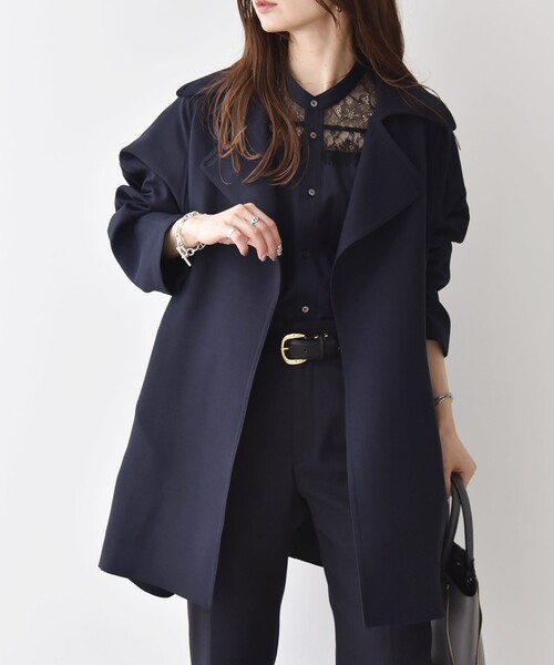 quaranciel トレンチコート コート quaranciel:「洗濯機可能」ダブル