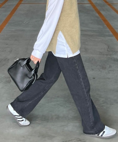 I-SOOK（アイスー） ジーンズ デニム デニムパンツ ストレートブラック