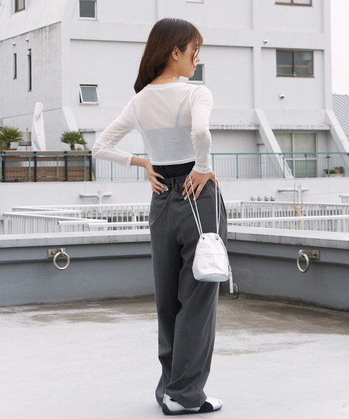 ROOP TOKYO tシャツ デニムコルセットビスチェ付き シアートップス