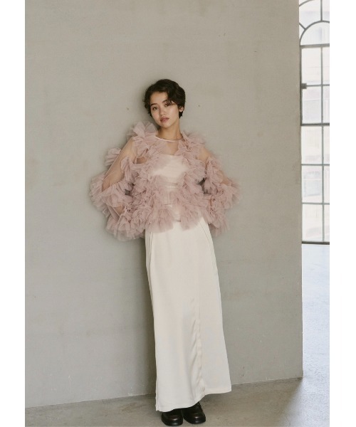 NOTRE emor（ノートルエモア） ブラウス シャツ tulle veil tops