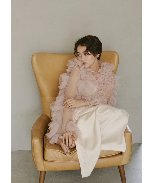 NOTRE emor（ノートルエモア） ブラウス シャツ tulle veil tops