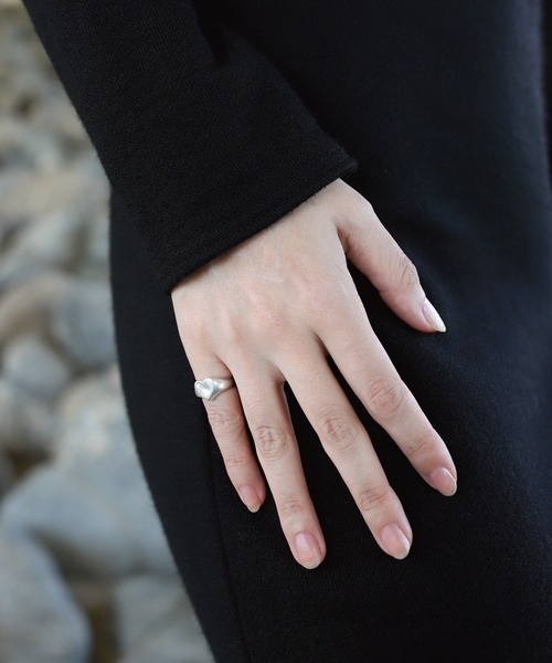 TEN. 指輪 リング SILVER925 ハートシグネットリング レディース